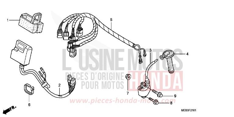 FAISCEAU DES FILS (CRF450R8) de CRF450R EXTREME RED (R292) 2008