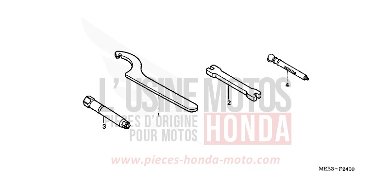 OUTILS de CRF450R EXTREME RED (R292) de 2008