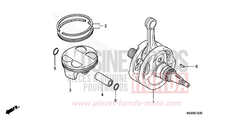 VILEBREQUIN/PISTON de CRF450R EXTREME RED (R292) 2009