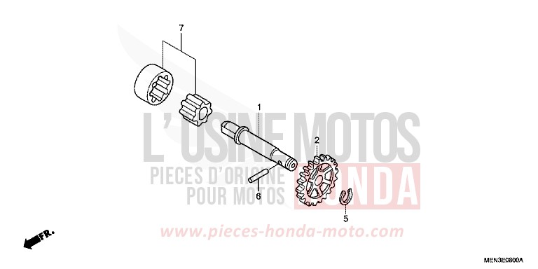 POMPE A HUILE de CRF450R EXTREME RED (R292) 2011