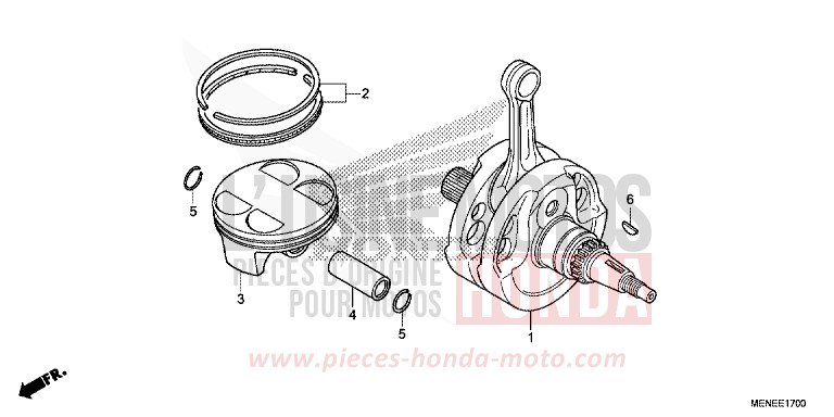 VILEBREQUIN/PISTON de CRF450R EXTREME RED (R292) 2013