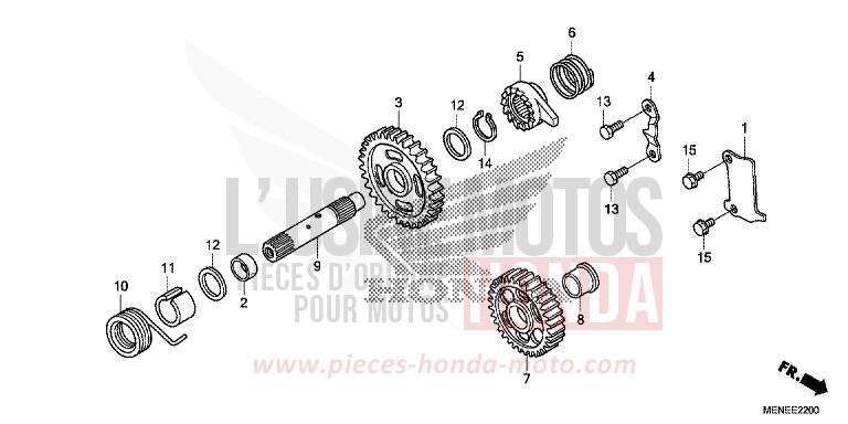 AXE DE KICKSTARTER de CRF450R EXTREME RED (R292) 2014