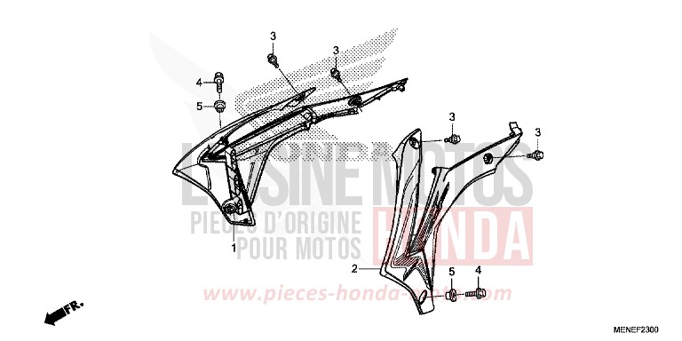 BOUCLIER DE RADIATEUR de CRF450R EXTREME RED (R292) 2014