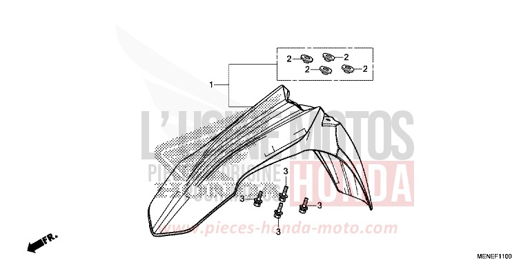AILE AVANT de CRF450R EXTREME RED (R292) 2015