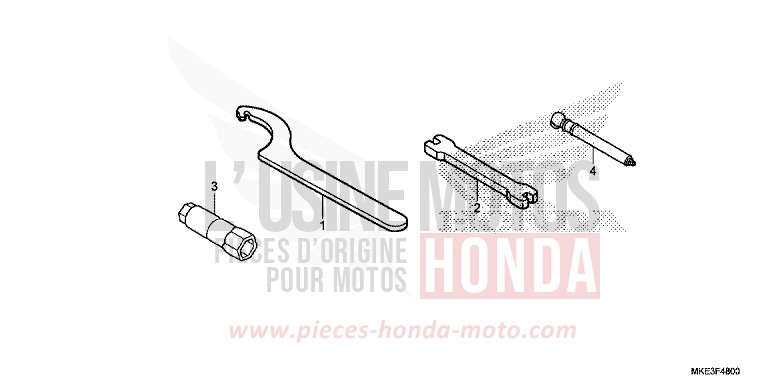 OUTILS de CRF450R EXTREME RED (R292) 2017