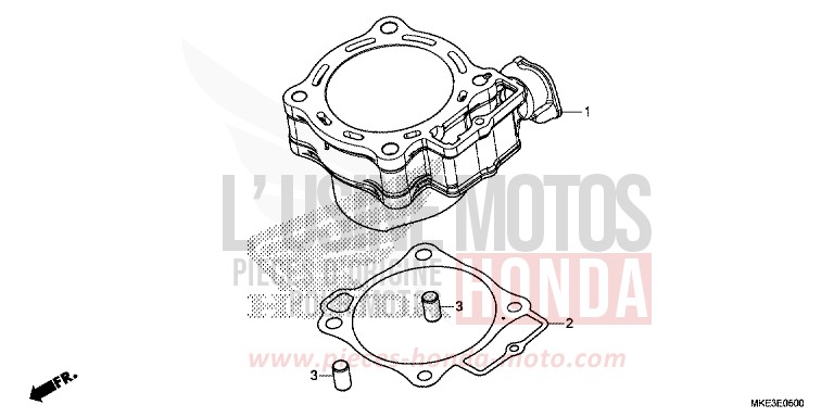 CYLINDRE de CRF450R EXTREME RED (R292) de 2018