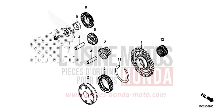 EMBRAYAGE DE DEMARRAGE de CRF450R EXTREME RED (R292) de 2018