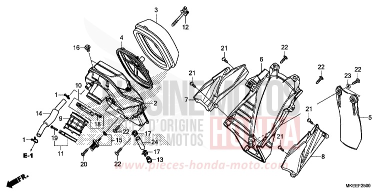 FILTRE A AIR de CRF450R EXTREME RED (R292) 2019