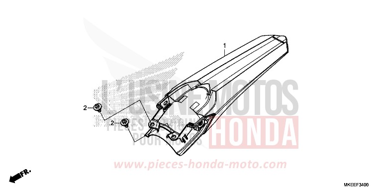 GARDE-BOUE ARRIERE de CRF450R EXTREME RED (R292) de 2019