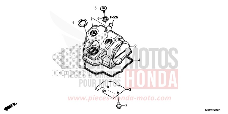 COUVERCLE DE CULASSE de CRF450R EXTREME RED (R292) de 2020