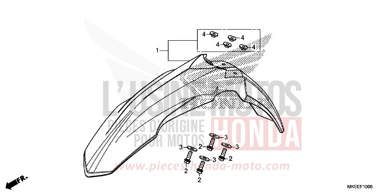 AILE AVANT de CRF450R EXTREME RED (R292) de 2020