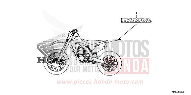 MARQUE/RAYURE de CRF450R EXTREME RED (R292) de 2020