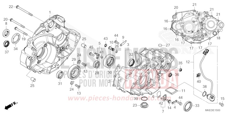 CARTER MOTEUR de CRF450R EXTREME RED (R292) 2021