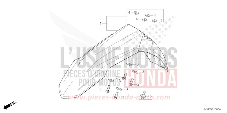 AILE AVANT de CRF450R EXTREME RED (R292) de 2021