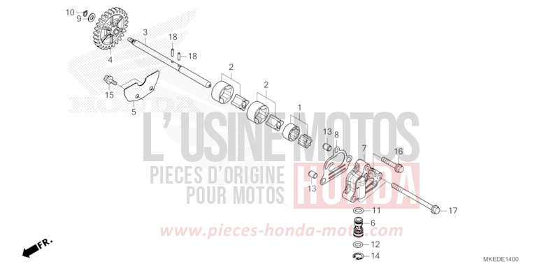 POMPE A HUILE de CRF450R EXTREME RED (R292) 2022