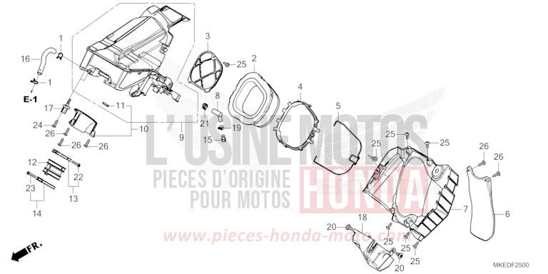 FILTRE A AIR de CRF450R EXTREME RED (R292) 2022