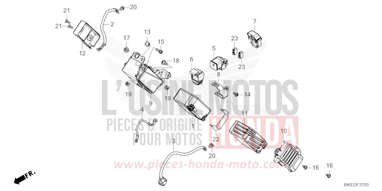 BATTERIE de CRF450R EXTREME RED (R292) de 2022