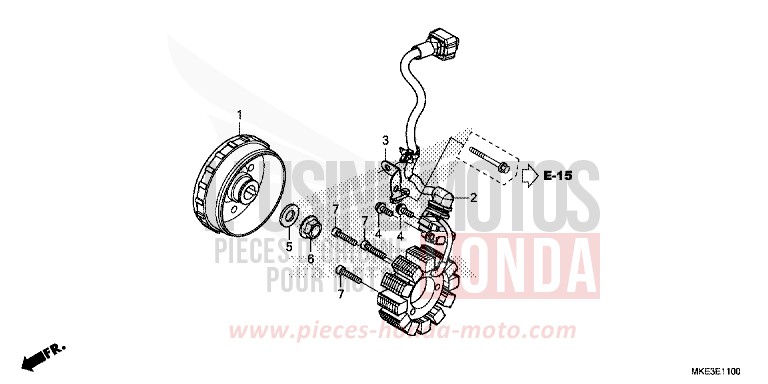 GENERATRICE de CRF450R EXTREME RED (R292) de 2017