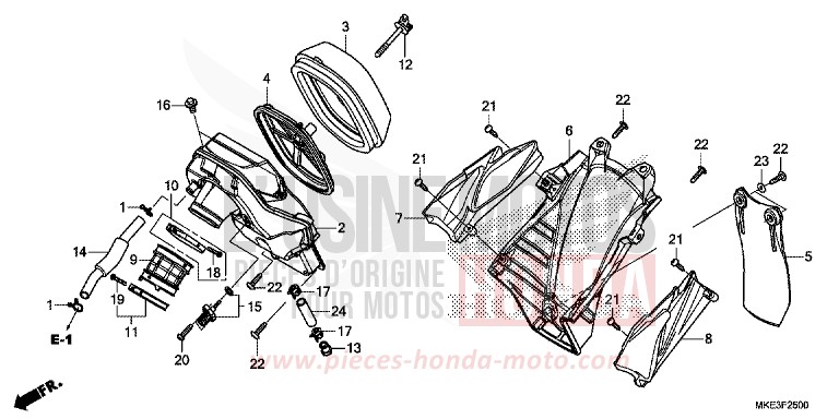 FILTRE A AIR de CRF450R EXTREME RED (R292) 2017