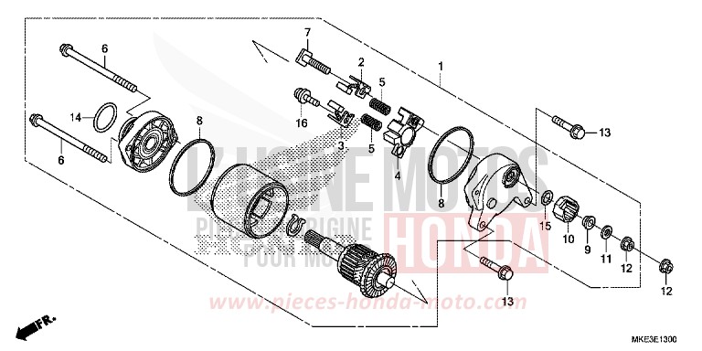 MOTEUR DE DEMARRAGE de CRF450R EXTREME RED (R292) 2018