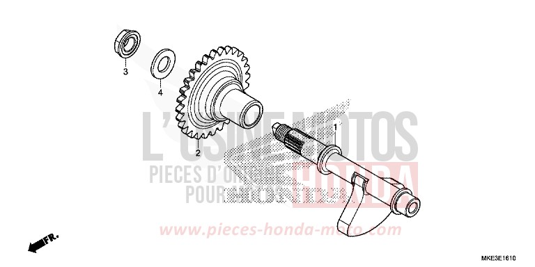 BALANCIER de CRF450R EXTREME RED (R292) de 2018