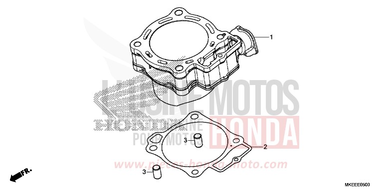 CYLINDRE de CRF450R EXTREME RED (R292) 2020
