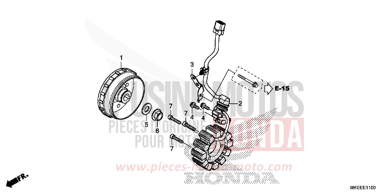 GENERATRICE de CRF450R EXTREME RED (R292) 2020