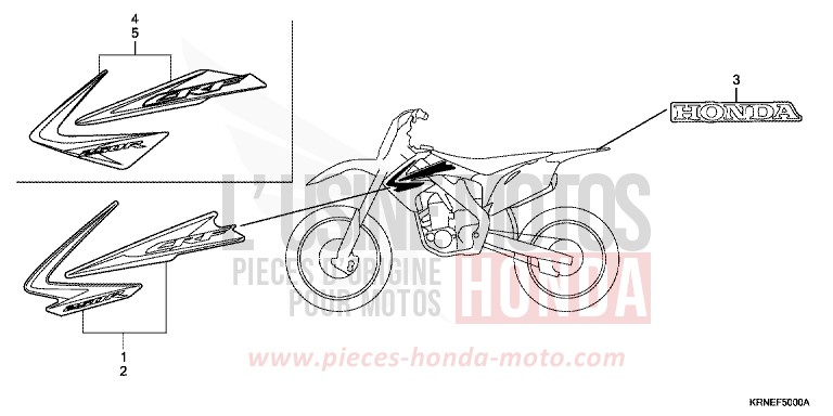 MARQUE/RAYURE de CRF250R EXTREME RED (R292) de 2010