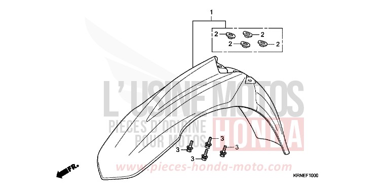 AILE AVANT de CRF250R EXTREME RED (R292) 2011