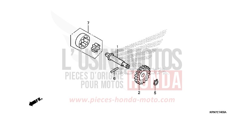 POMPE A HUILE de CRF250R EXTREME RED (R292) de 2014