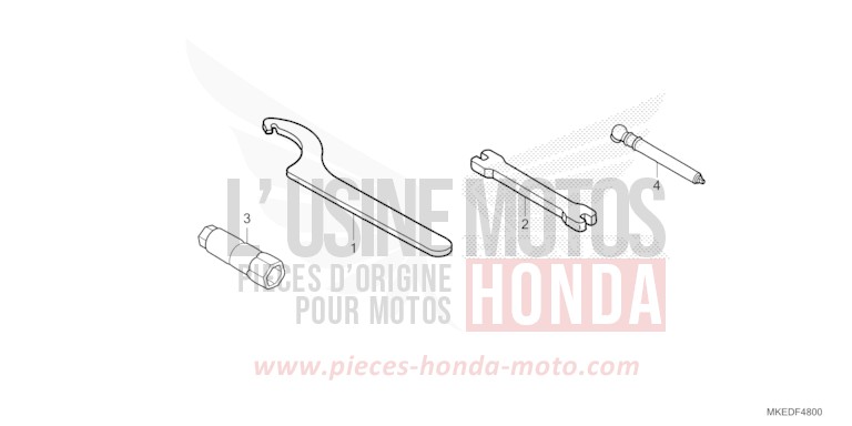 OUTILS de CRF450R EXTREME RED (R292) 2022