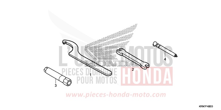 OUTIL de CRF250R EXTREME RED (R292) de 2014