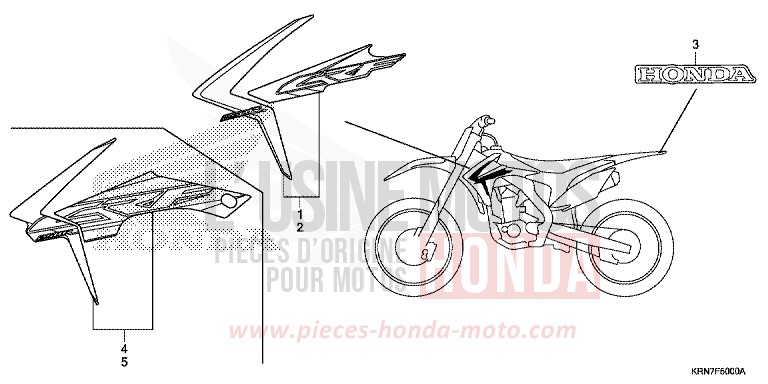 MARQUE/RAYURE de CRF250R EXTREME RED (R292) de 2014