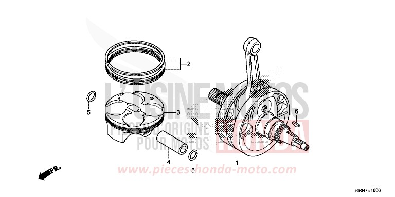 VILEBREQUIN/PISTON de CRF250R EXTREME RED (R292) 2015