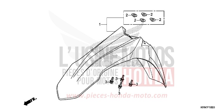 AILE AVANT de CRF250R EXTREME RED (R292) 2016