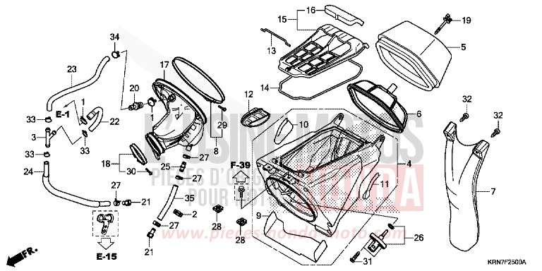 FILTRE A AIR de CRF250R EXTREME RED (R292) 2017