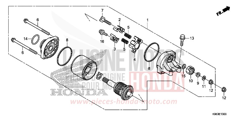 MOTEUR DE DEMARRAGE de CRF250R EXTREME RED (R292) 2018