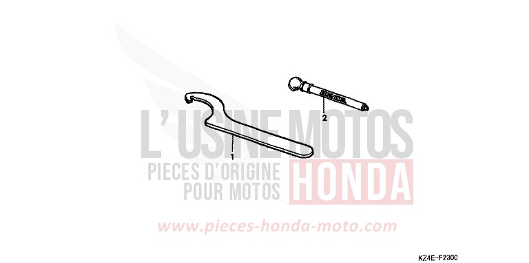 OUTILS de CR125R EXPLOSION RED (R254) 2001