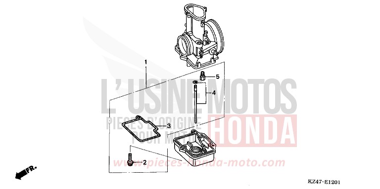 KIT, O.P. CARBURATEUR (CR125R2,3) de CR125R EXPLOSION RED (R254) 2003