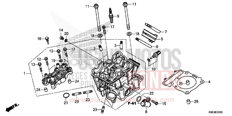 CULASSE de CRF250R EXTREME RED (R292) 2020