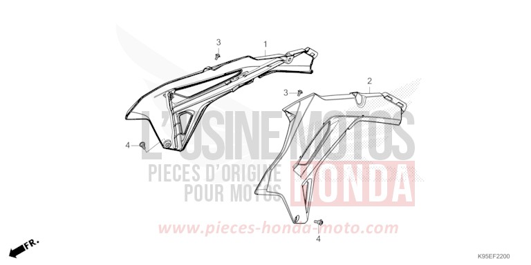 BOUCLIER DE RADIATEUR (CRF250R) de CRF250R EXTREME RED (R292) 2022