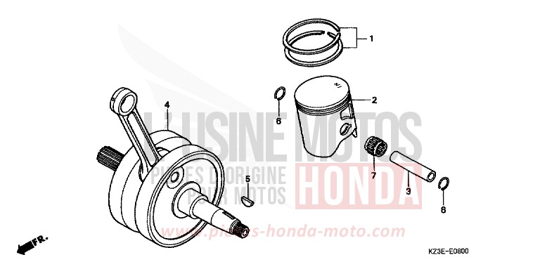 VILEBREQUIN de CR250R EXPLOSION RED (R254) 2001