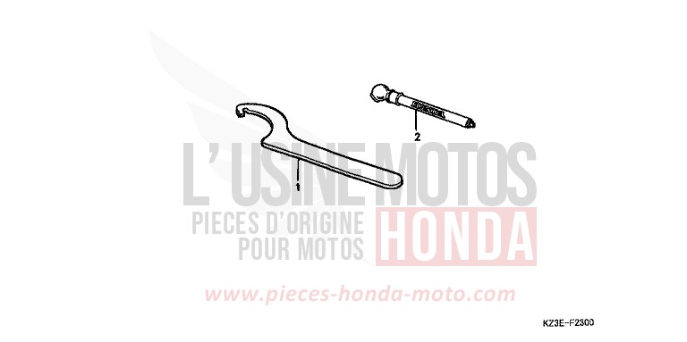 OUTILS de CR250R EXPLOSION RED (R254) 2001