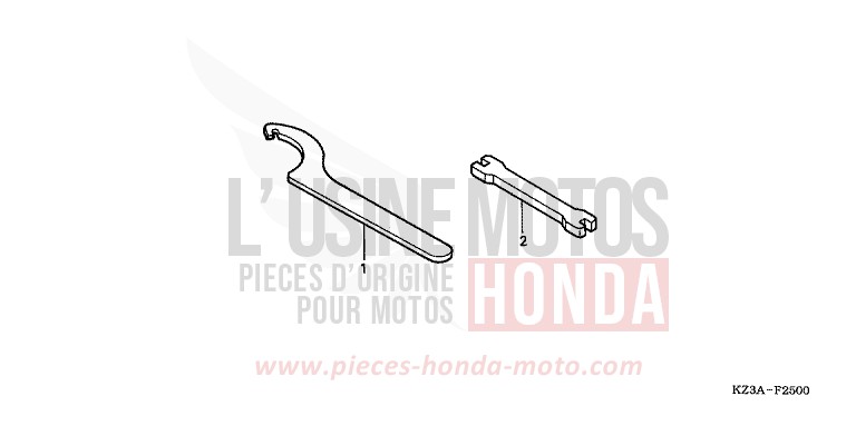 OUTILS de CR250R EXTREME RED (R292) 2004