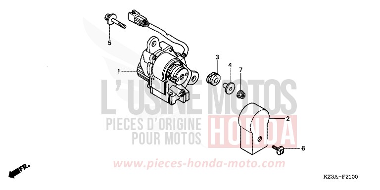 SERVO-MOTEUR de CR250R EXTREME RED (R292) 2007