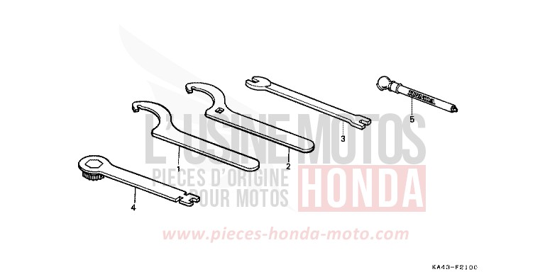 OUTILS de CR250R FIGHTING RED (R134) de 1989
