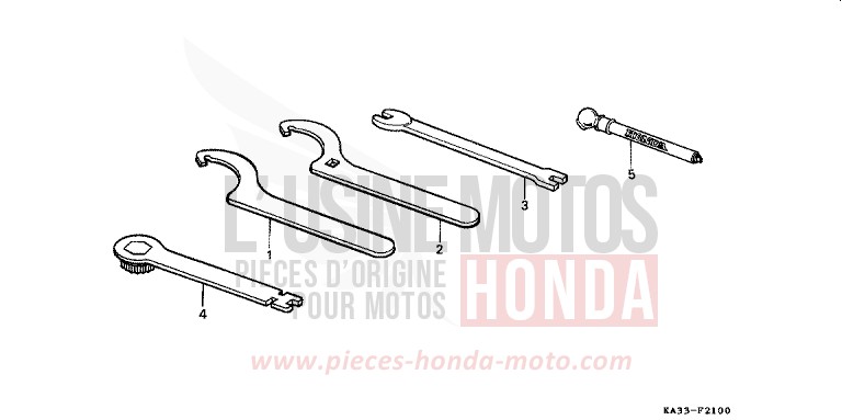 OUTILS de CR125R FLASH RED (R119) 1988