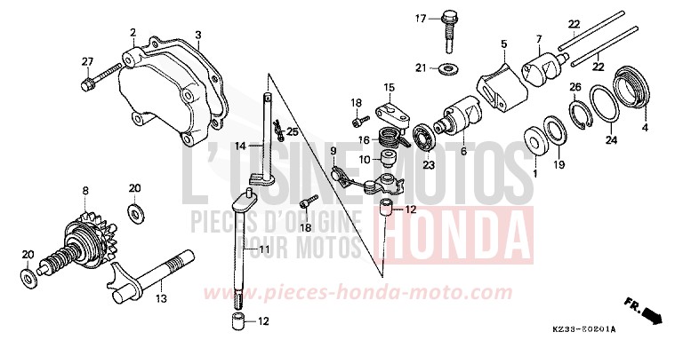 SOUPAPE D'ECHAPPEMENT de CR250R NEUCLEAR RED (R177) 1995