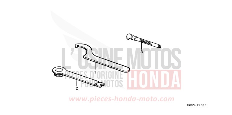 OUTILS de CR250R NEUCLEAR RED (R177) 1995