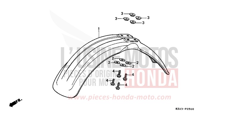 AILE AVANT de CR125R NEUCLEAR RED (R177) 1995
